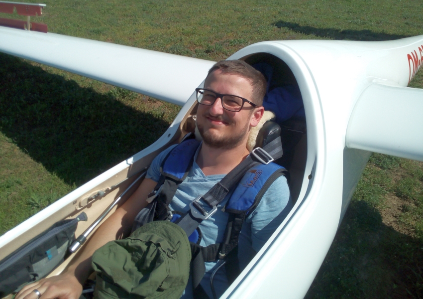 Peter Piesecký je členom Aeroklubu Trnava, pretože jeho vášňou je bezmotorové lietanie, foto: archív P.Piesecký